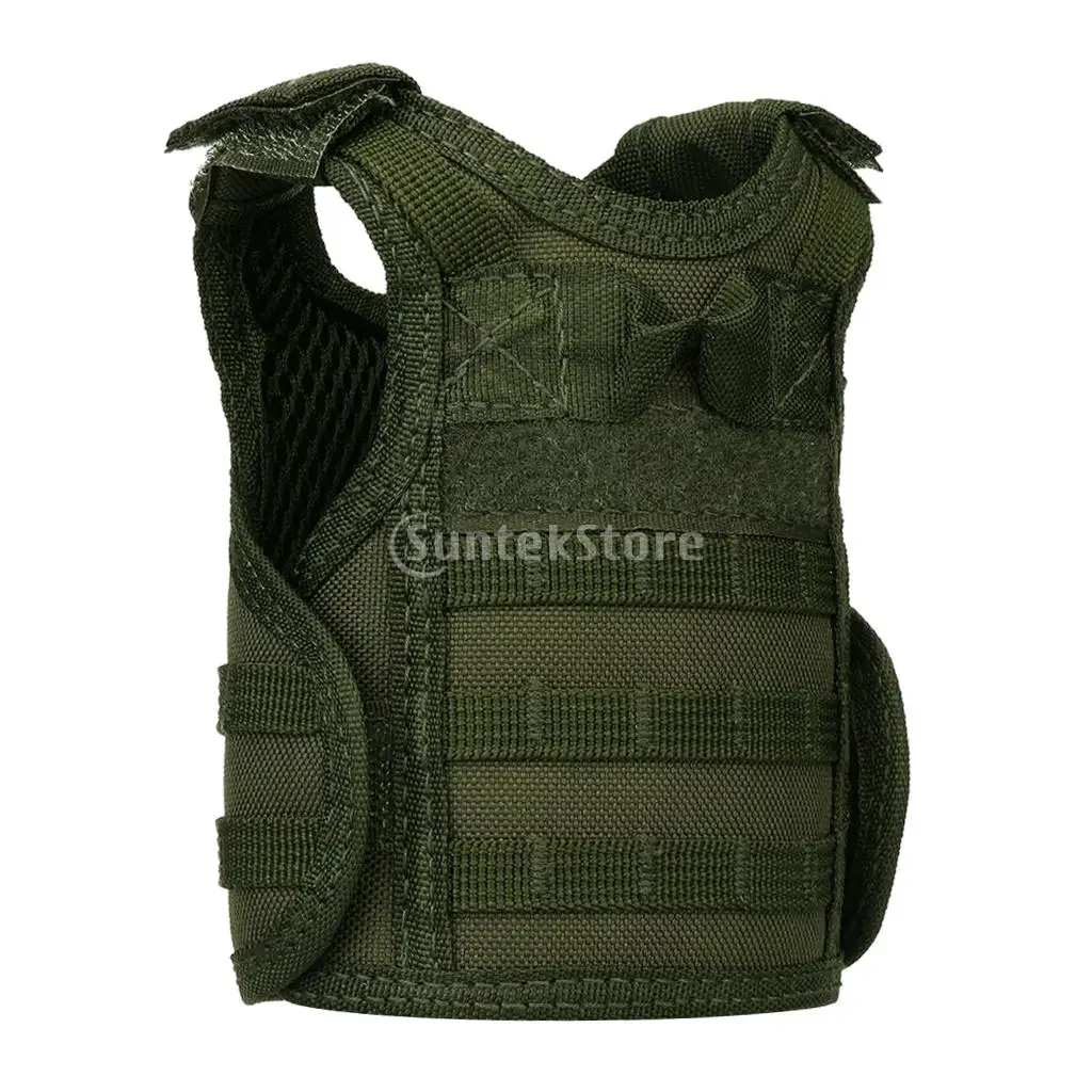 Mini Military Army Tactical MOLLE Vest Style Beers Sleeve Cans Cover Bottles Stubby Holder Cool Bottle Decoration