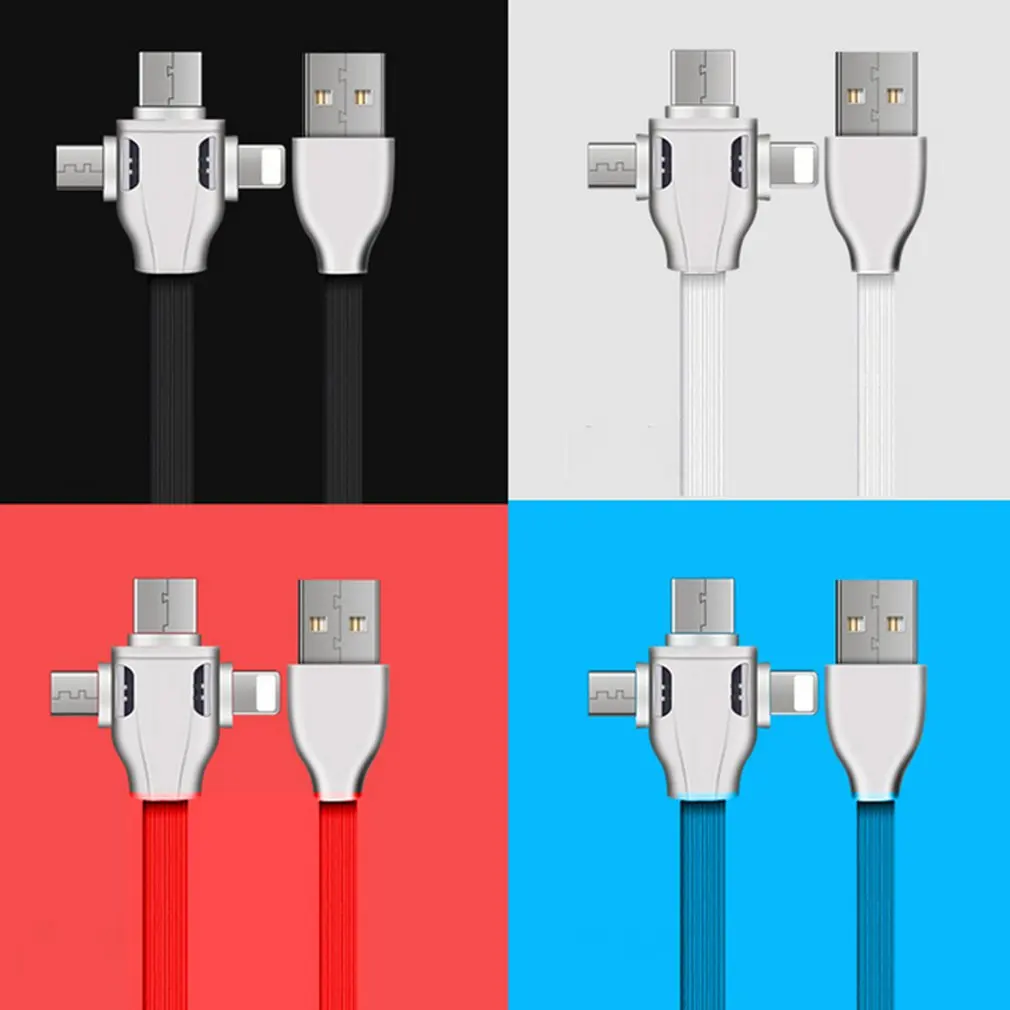 

3 in 1 Micro USB Charging Cable For iPhone X 8 Plus Micro USB Type-C Android For Xiaomi Huawei Samsung 3 in 1 Fast Charger Line