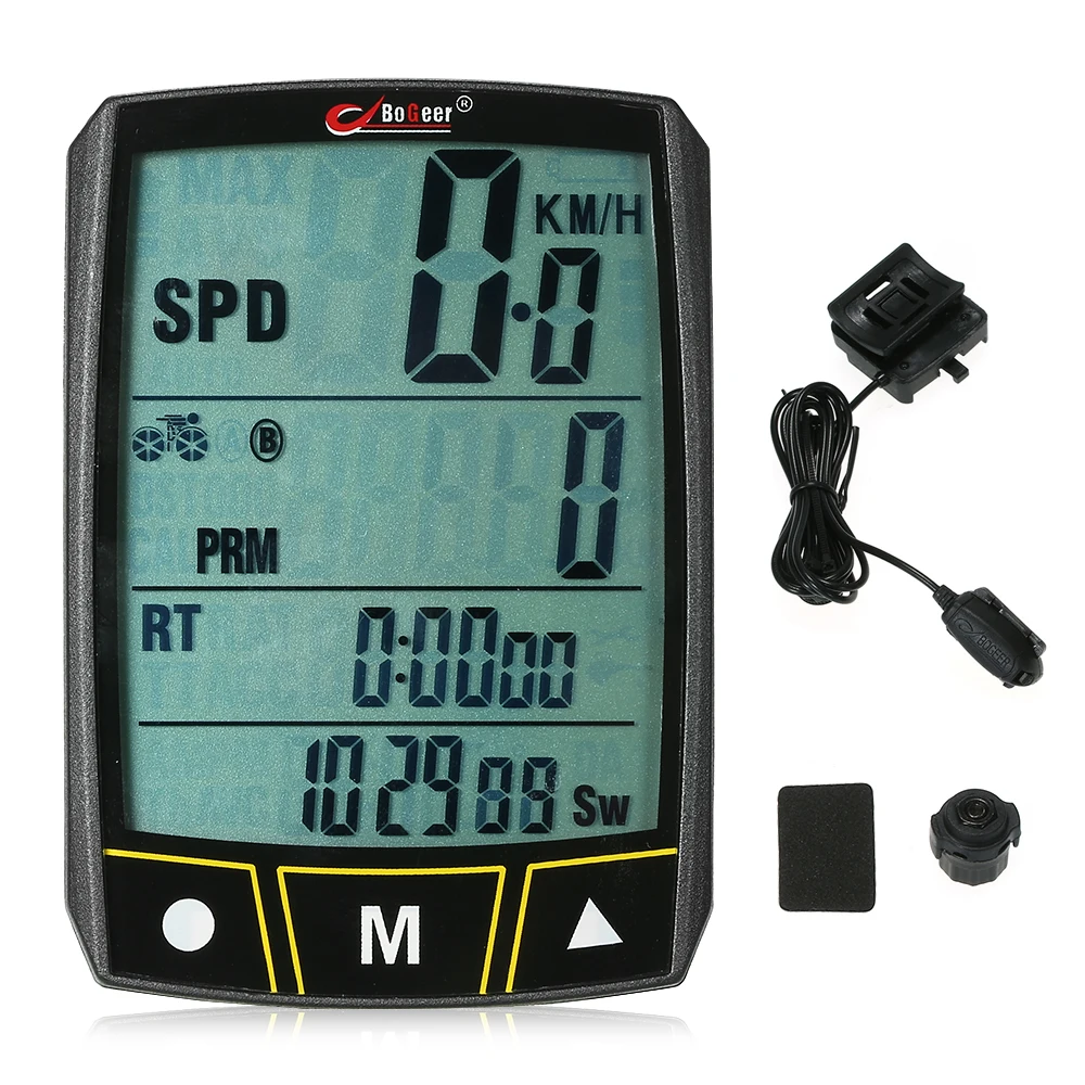 Bogeer Wireless/Wired Cycling Bike Odometer Speedometer Bicycle