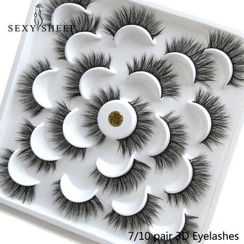 

SHXYSHEEP 10 Pairs Natural False Eyelashes Fake Lashes Long Makeup 3d Mink Lashes Eyelash Extension Mink Eyelashes For Beauty