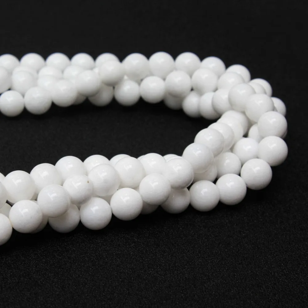 High quality Wholesale Natural White Stone Beads For Jewelry Making DIY