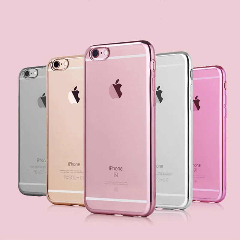 Прозрачный мягкий силиконовый чехол из ТПУ для iPhone 6s 6 и Plus тонкий прозрачный 0 5 мм