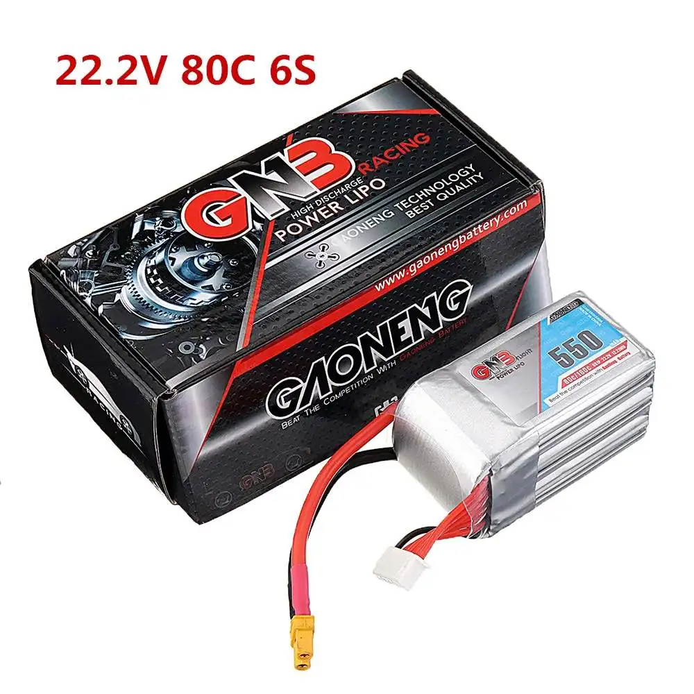 Gaoneng 22,2 V 550mAh 80C 6S Lipo аккумуляторная батарея с разъемом XT30 высокого напряжения для X140HV GT R369 Arrow3 FPV гоночный Дрон