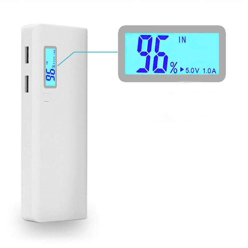 DIY LCD 5x18650 Mobile Power Box DIY Kit Double USB Power Bank 5V/2.1A Output Charger ( Batteries are not included )