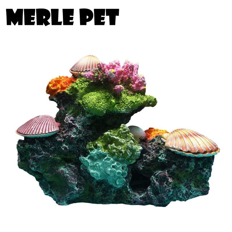 MERLE PET Artificial Coral Ornaments Aquarium Decoration Water Plants Seawater Simulation