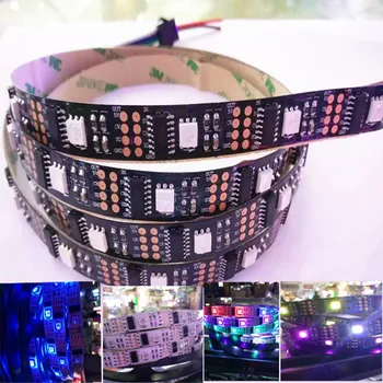 

DC5V WS2801 32LED/M 160LEDs, 32 WS2801IC/M, 5M 5050 SMD Non-waterproof WS2801 LED Strip 12mm Black PCB Individually Addressable