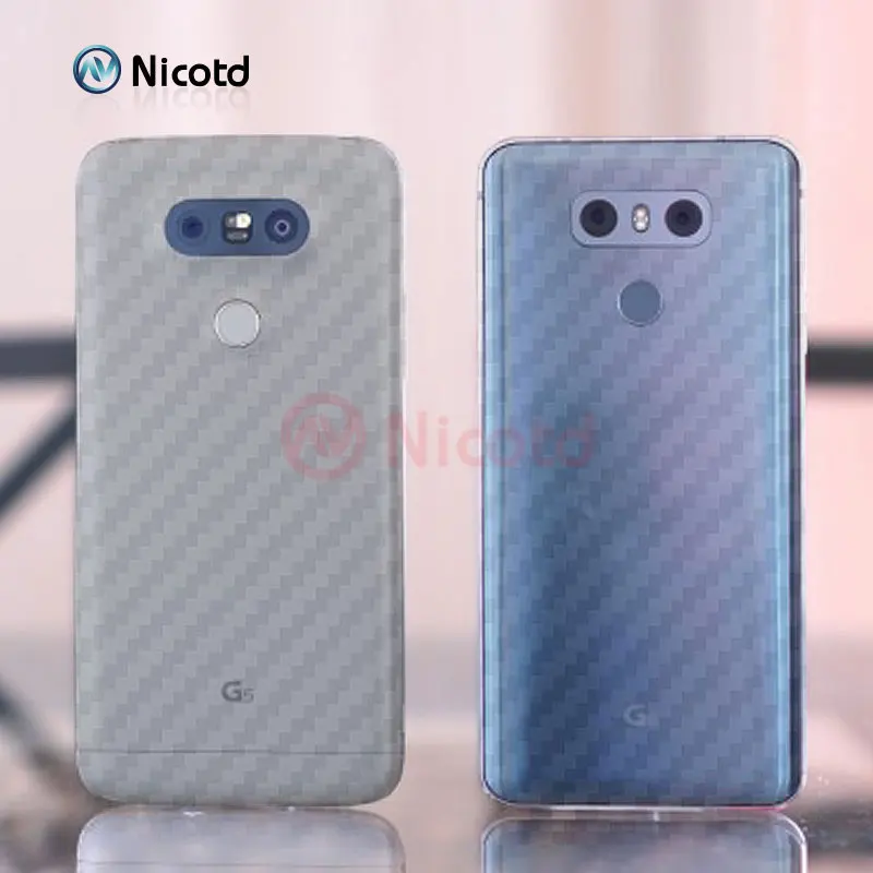 Nicodd 5 шт./лот 3D углеродное волокно задний экран протектор для LG V30 Plus V20 Q6 G6 Plus G7 G5 задняя крышка Защитная пленка не стекло