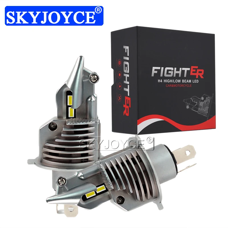 SKYJOYCE New Super Bright 70W H4 Bixenon LED Headlight Bulb As 11 Halogen Bulb Size Auto Car Fighter LED H4 HiLow Beam Bulb (5)