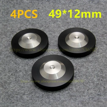 

4PCS 49mm*12mm 304 Preamp DAC LP CD Mat Floor Base Stainless Steel Graphite Speaker AMP Isolation Spike Pad HIFI AUDIO DIY