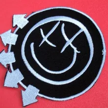 BLINK 182 SMILEY FACE музыкальная группа панк Рок вышитая Новая Железная на и нашивка на одежду тяжелый металл пользовательский дизайн Патч доступен