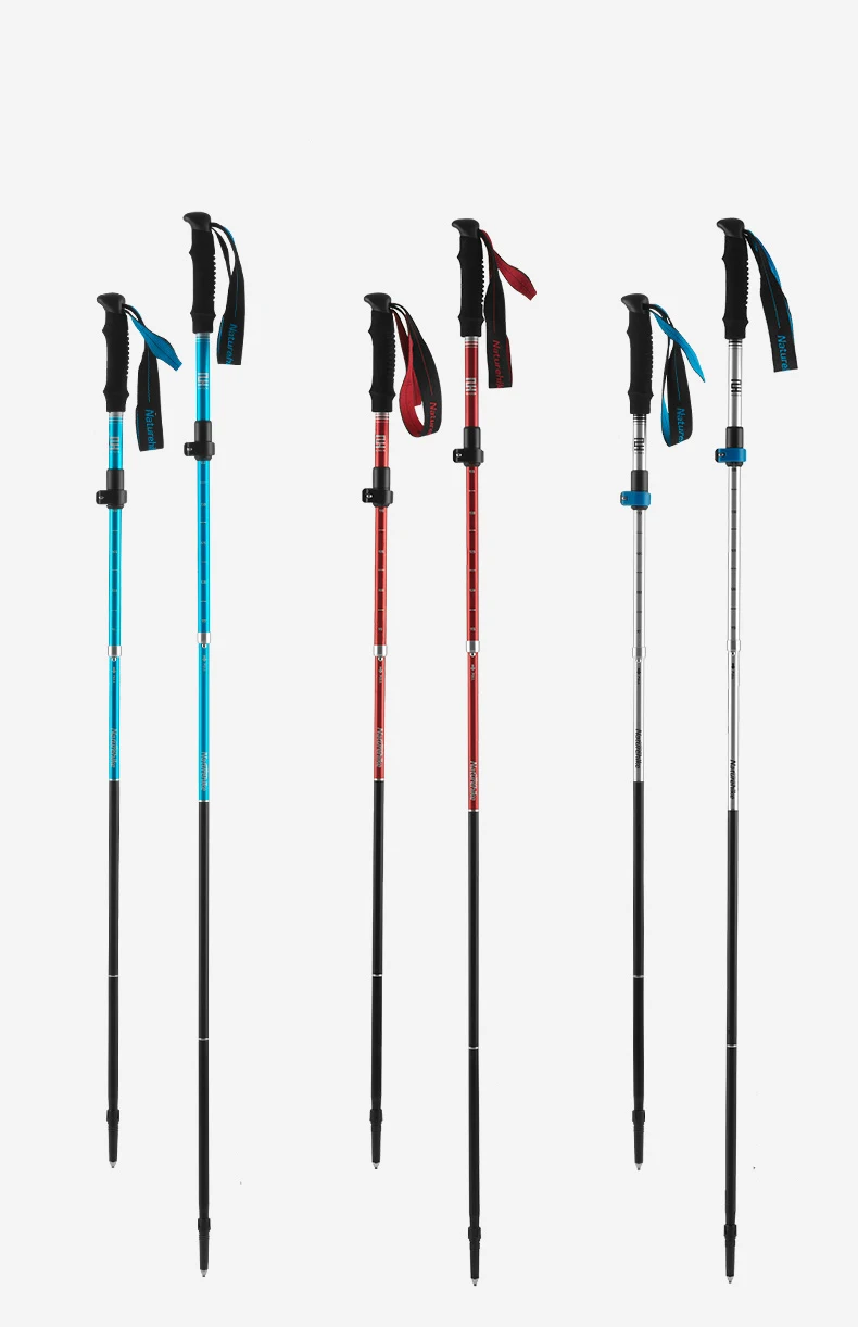 1 Pair Trekking Hiking Poles Collapsible Lightweight 2 Pack Adjustable