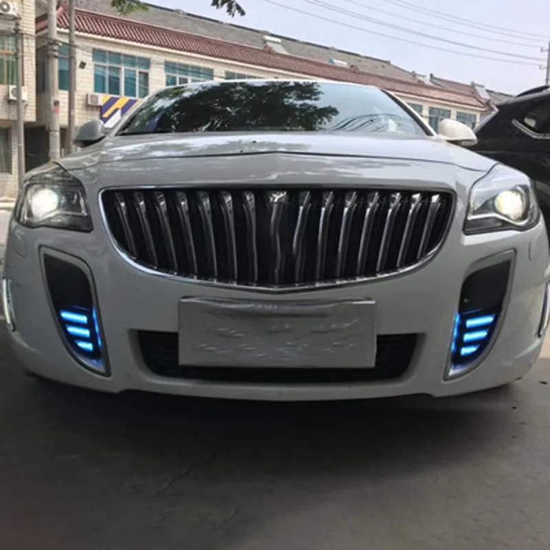 

ShenLao ABS 12V DRL LED Daytime Running Lights For Buick Regal GS 2012 2013 2014 2015 2016 led Fog lamps turn signal lights