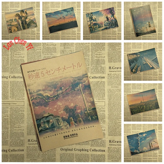 Best Price 5 Centimeters per Second Classic Cartoon Movie Kraft Paper Poster Bar Cafe Living Room Dining room Wall Decorative Paintings Best Price 5 Centimeters per Second Classic Cartoon Movie Kraft Paper Poster Bar Cafe Living Room Dining room Wall Decorative Paintings