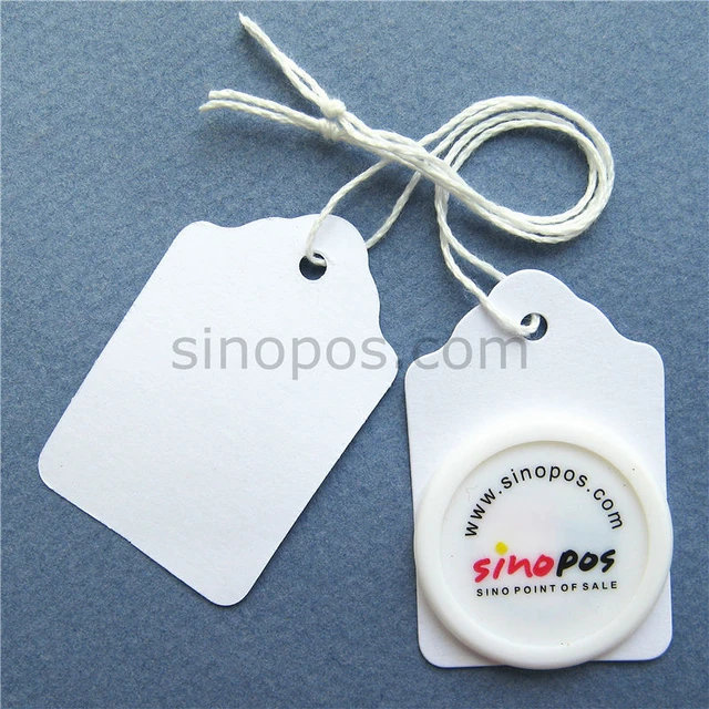 Colored Merchandise Tags with Strings