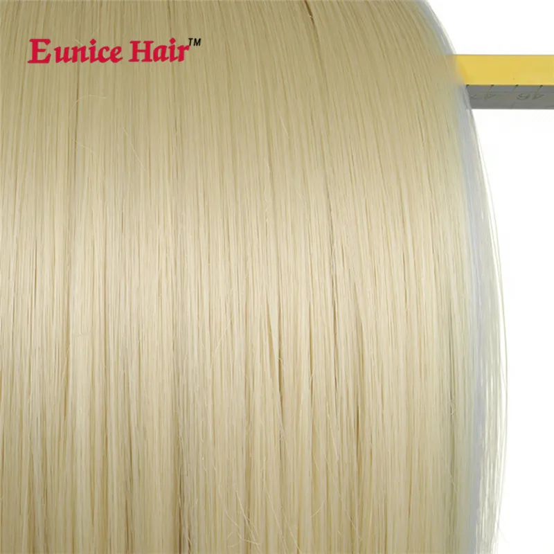 16 клипс длинные прямые синтетические волосы для наращивания на клипсах в высокотемпературном волокне черный коричневый шиньон волосы Юнис