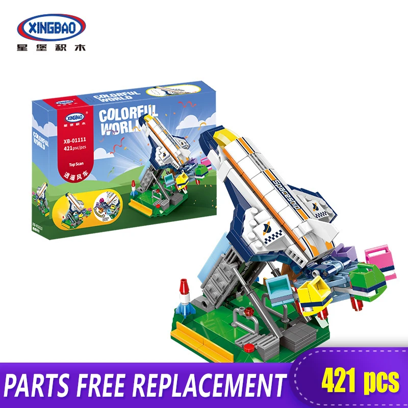 

421pcs Top Scan Building Blocks for Kids Building Amusement Park Adulthood Brick Block compatible with LOGO Xingbao 01111