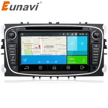 Eunavi 2 din 7 inch Android 6.0 Quad Core Car DVD GPS Player Navi for Ford Focus Mondeo Galaxy with Audio Radio Stereo Head Unit