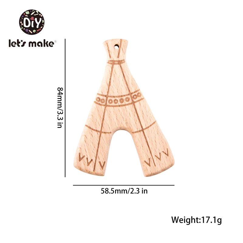 Давайте сделаем деревянный Прорезыватель 10 шт. кактус листья палатка форма мультфильм DIY пустышка Клип цепи бука дерева BPA бесплатно Органический Детский Прорезыватель - Цвет: Ins tent
