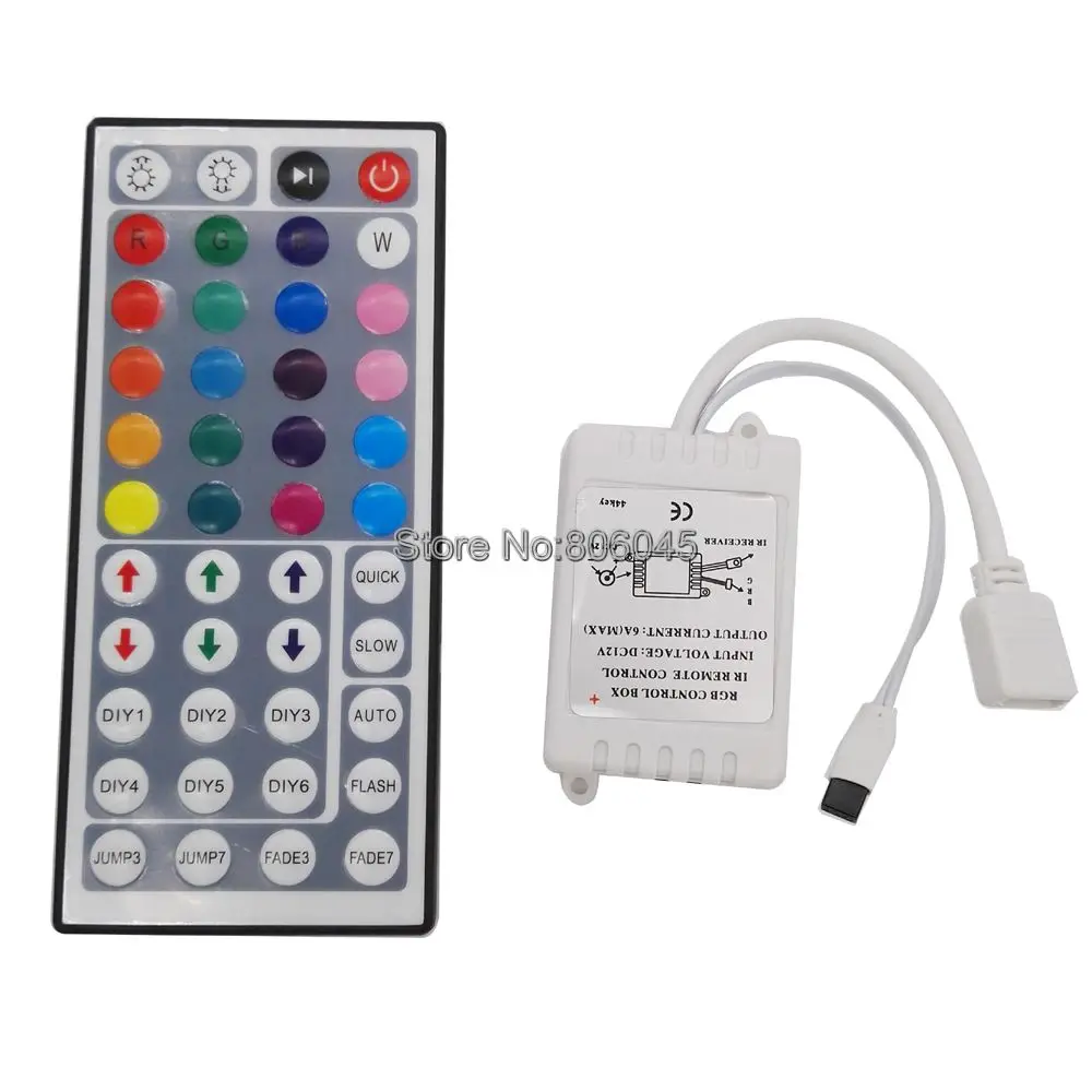 Светодиодный контроллер с 44 клавишами светодиодный ИК RGB света пульт Диммер DC12V 6A