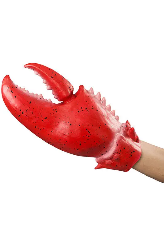 1 Pair Halloween Latex Lobster Crab Claws Cosplay Animal Claws Lobster Gloves 2