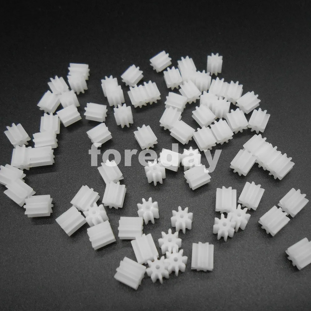 

50PC Plastic Spur Gear 0.5 Modulus T=8 Aperture 2mm DIY Model Accessories teeth NEW *FD265X5