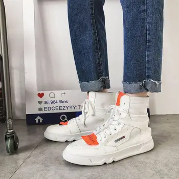 

Classic 2019 Spring and Autumn New High-top Flat Shoes Canvas Shoes Men's Korean Version of The Trend of Wild Men's Shoes K2-53
