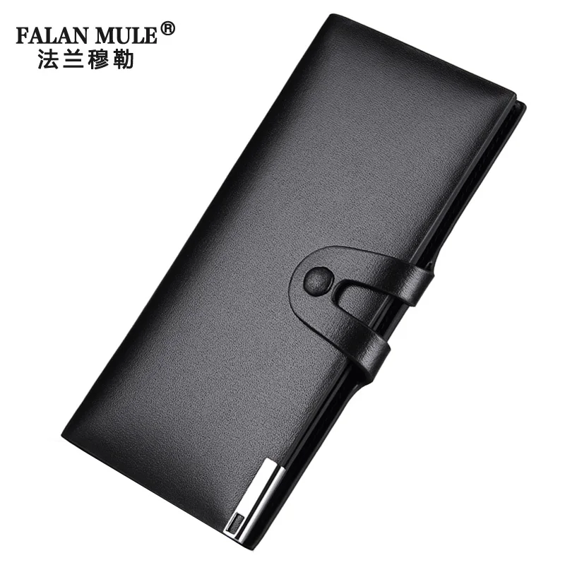 

FALAN MULE Luxury Brand Mens Wallet Split Leather Wallet Men Simple Thin Purse Male Clutch Wallets Bag Credit Card Holder