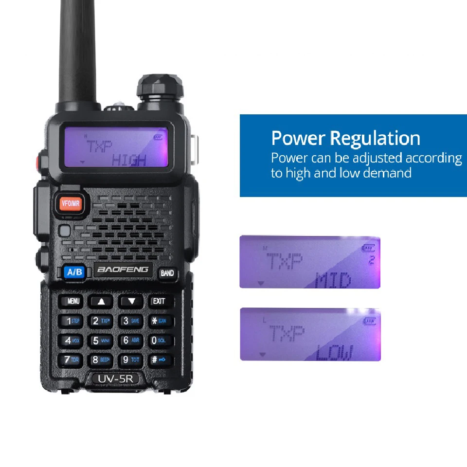 Baofeng портативная рация 8 Вт 10 км два диапазона UV 5R Ham двухстороннее радио VOX фонарик