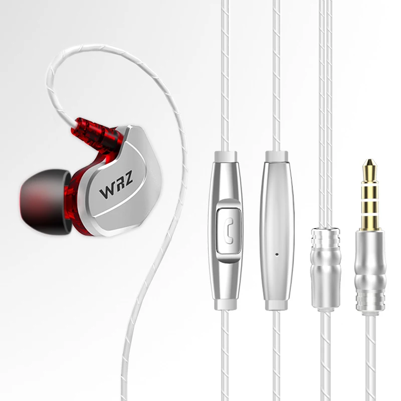 Наушники вкладыши WRZ X6 с сабвуфером спортивные Hi Fi наушники микрофоном для ди