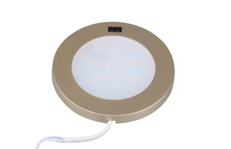 Gold-Silver-White_06GO OCEAN LED Under Cabinet Lighting LED Lamp Aluminum Sensor Motion IR Kitchen Light Counter Lamps Round Puck Bookshelf Lights