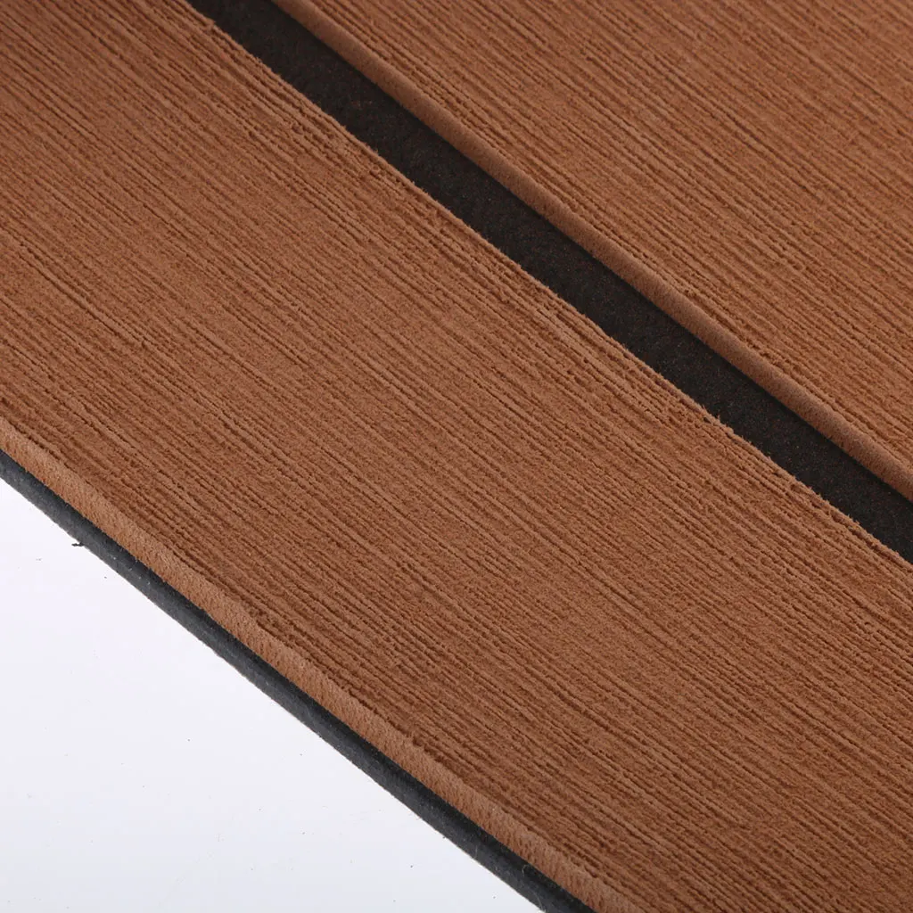 Self Adhesive EVA Boat Yacht Marine Flooring Decking Sheet Pad 94.5 x 6.7（Or 2.2）x 0.2 inch Foam Floor Mat Brown 