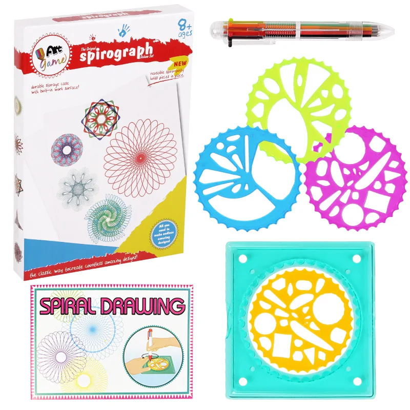 

Yooap Children's drawing toy template amazing joyful flower ruler puzzle drawing set