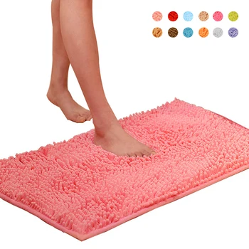 

12 colors 40*60cm Bath Mat Anti Slip Super Absorbent Bathroom Carpet Toilet Kitchen Floor Feet Pad Living Room Doormat