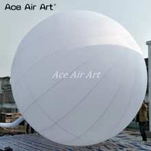 Подгонянный Крытый вися белый гигантский раздувной круглый шарик для проекции предложенной искусством воздуха туза