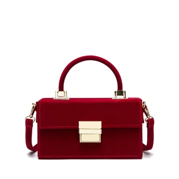 

2019 Women's Bags Spring Summer New Printed Hard Tilt Plaid Dinner Handbag Single Shoulder Box Bag