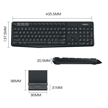 Клавиатура Logitech K375s для нескольких устройств Тихая клавиатура планшета IPAD