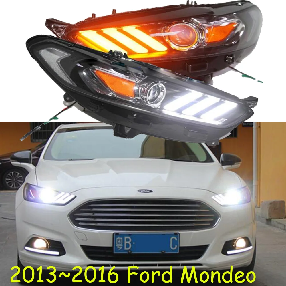 Бампер лампа для Mondeo 2013 год головной светильник fusion головной светильник DRL hi lo объектив Bi-Xenon HID fusion