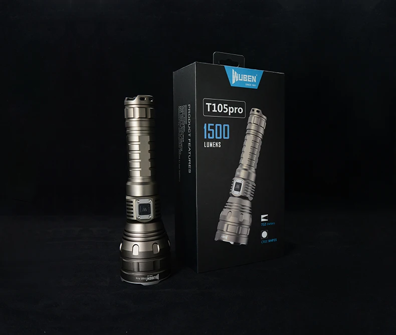 Wuben T105 Pro USB Перезаряжаемый Фонарик для шампанского прожектор CREE XPL V5 Макс. 1500 люмен