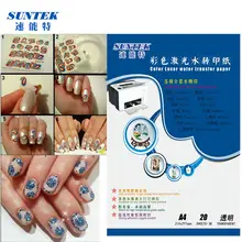 40 листов/мешок воды надписи для DIY наклейки для ногтей A4 ясно бумага переноса воды для laserjet Принтер papier autocollant l'eau