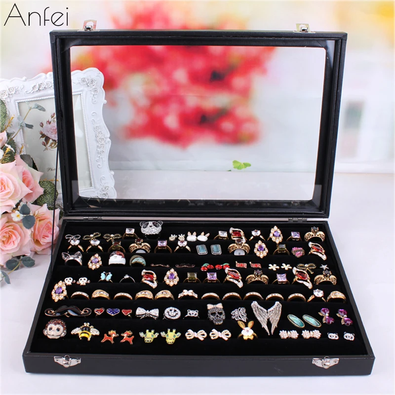 

Jewelry Box Casket For Jewelry Display Trays Gift Boxes Storage Of Ornaments Bead Container Necklace Display Earring Holder A30