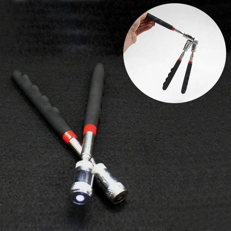 NEW PICK-UP TELESCOPIC MAGNET WITH LED TORCH LIGHT 8 LB LONG MAGNETIC EXTEND ROD 