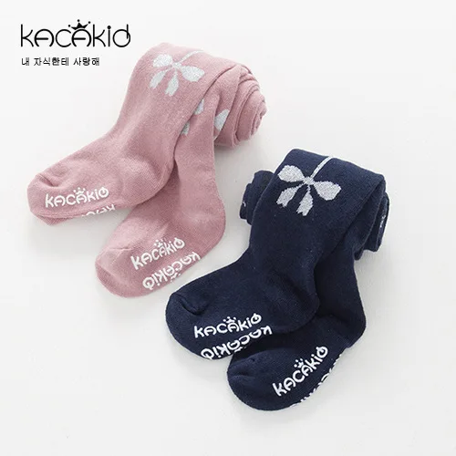 Колготки детские с бантом и цветочным принтом из хлопка|girls tights|children girls tightschild