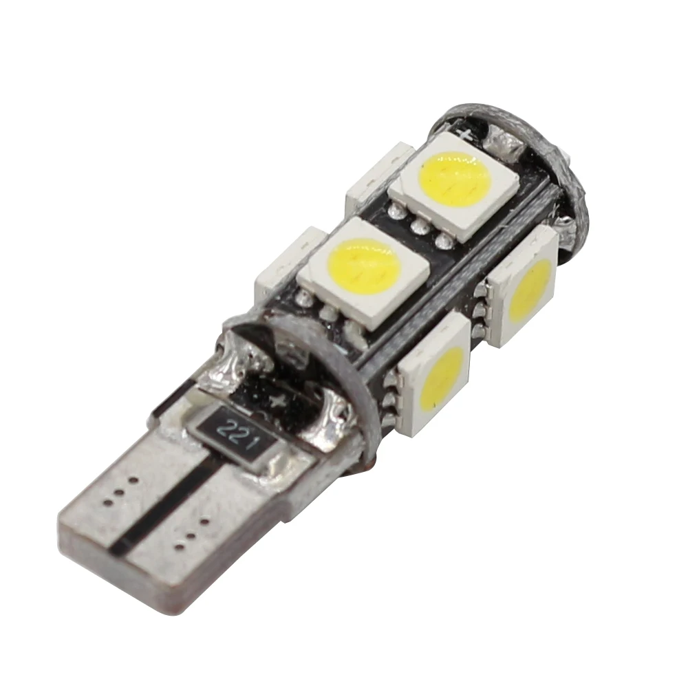 T10 W5W Светодиодная лампа Canbus без ошибок 5050 SMD 9 LED белый 168 194 для автомобилей