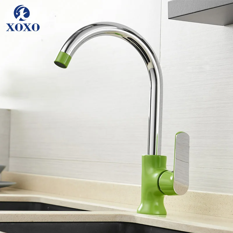 XOXO Kitchen Faucet Cold and Hot 360 Degree White Orange Green Fashion Style Water tap Rotation Torneira Cozinha Mixer 20021-1R