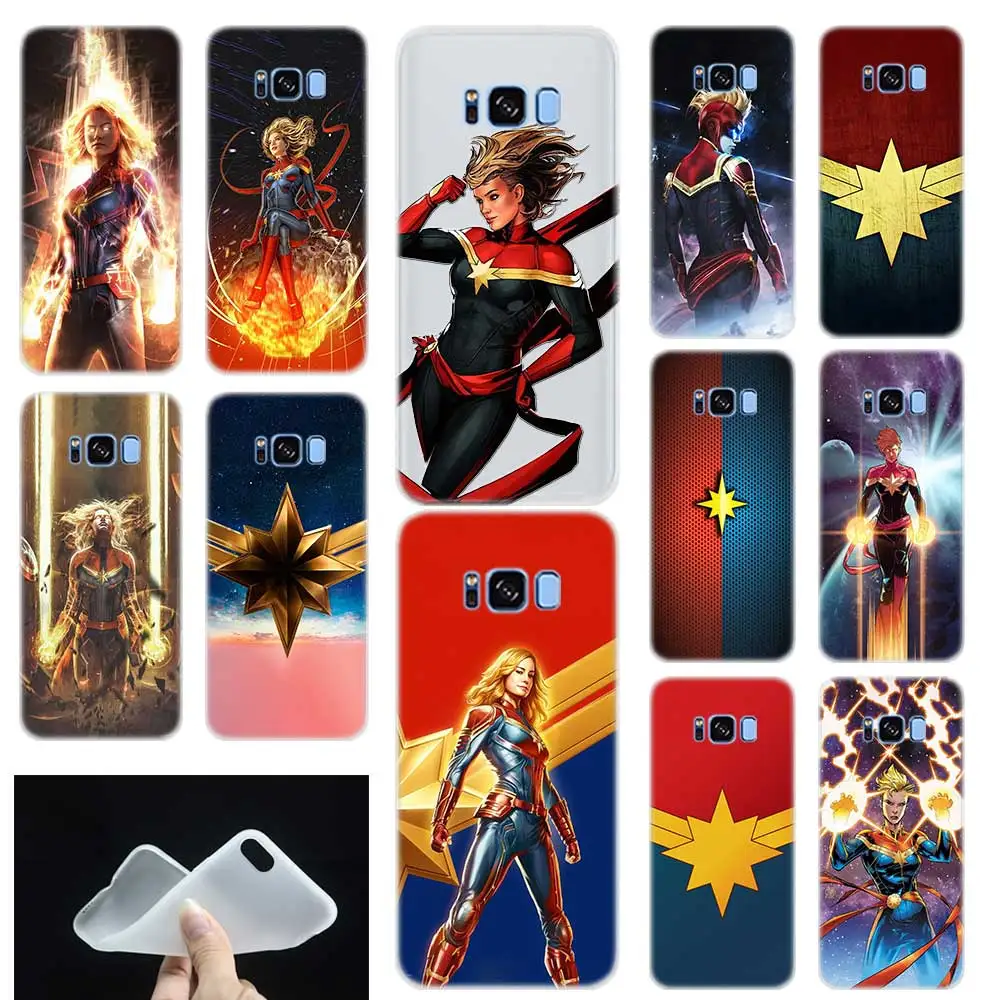 

Captain Marvel Wonder Woman Pattern TPU Phone Case Cover For Samsung Galaxy S6 S7 Edge S8 S9 Plus S10 plus lite m10 M20 Note 8 9