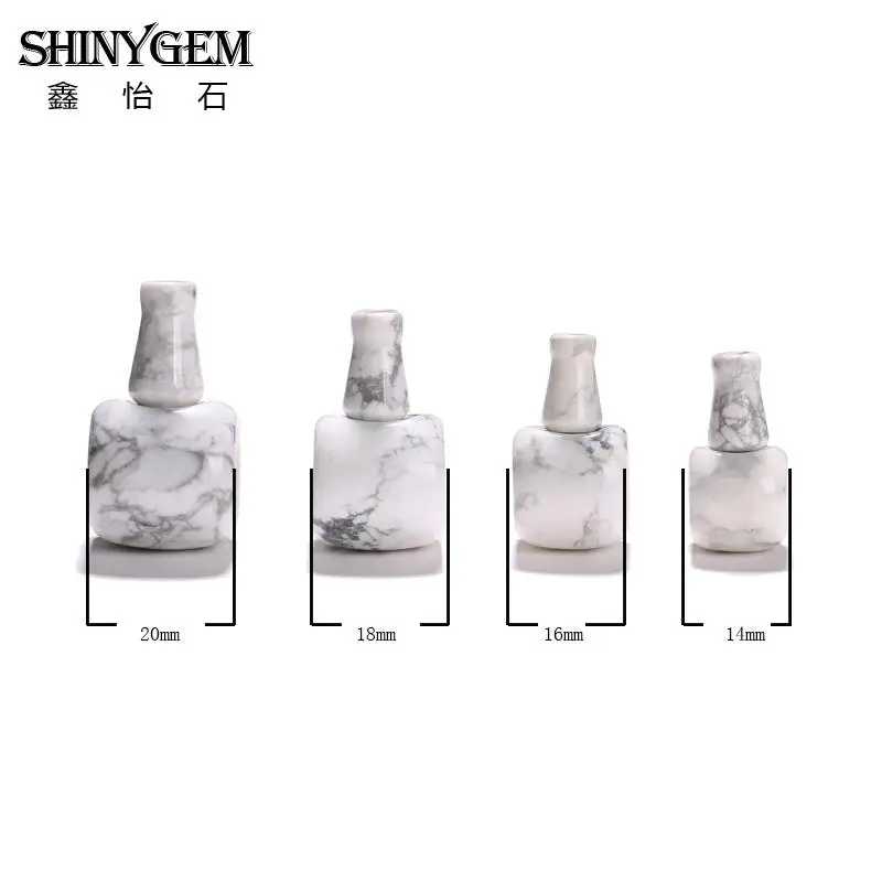 Shinygem 14/16/18/20 мм белый говлита 3 отверстия бусины Guru со стразами в форме головы