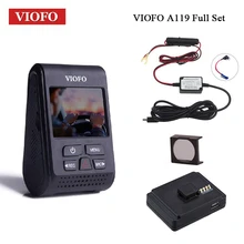 VIOFO Car DVR A119 V2 Dash Cam 2.0″ LCD Car DVRs Capacitor NT 96660 HD 1080P Dash Camera GPS mount CPL Filter Hardwire kit fuse