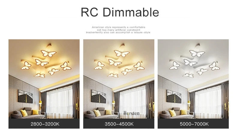 Modern LED Chandelier For Living Room Bedroom Home AC110-240V Butterfly Led Ceiling Chandelier Lamp Brightness Dimmable (2)