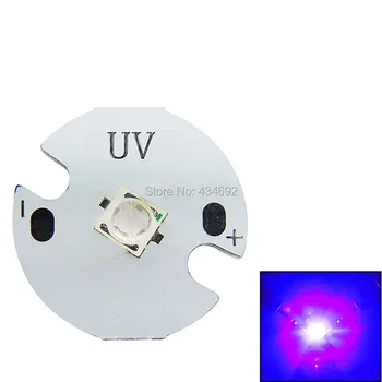 

10PCS 3W Epileds 45mil Led Beads 3-3.6V 600-650MA 16mm 420nm UV Ultra Violet Purple High Power LED Light Lamp