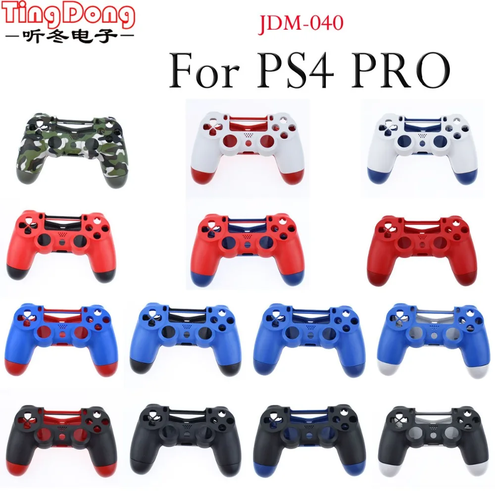 Ting Dong пластиковый матовый черный синий красный корпус чехол для sony PS4 Pro беспроводной контроллер передний задний Чехол